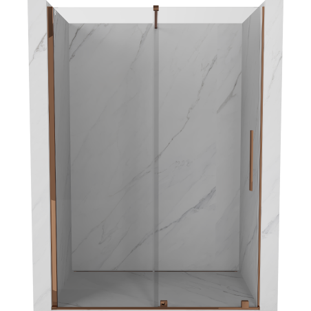 Mexen Velar porte de douche coulissante 150 cm, transparent, or rose - 871-150-000-01-60