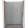 Mexen Velar porte de douche coulissante 140 cm, transparente, cuivre brossé - 871-140-000-01-65