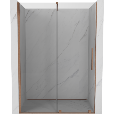 Mexen Velar portes de douche coulissantes 150 cm, transparentes, cuivre brossé - 871-150-000-01-65