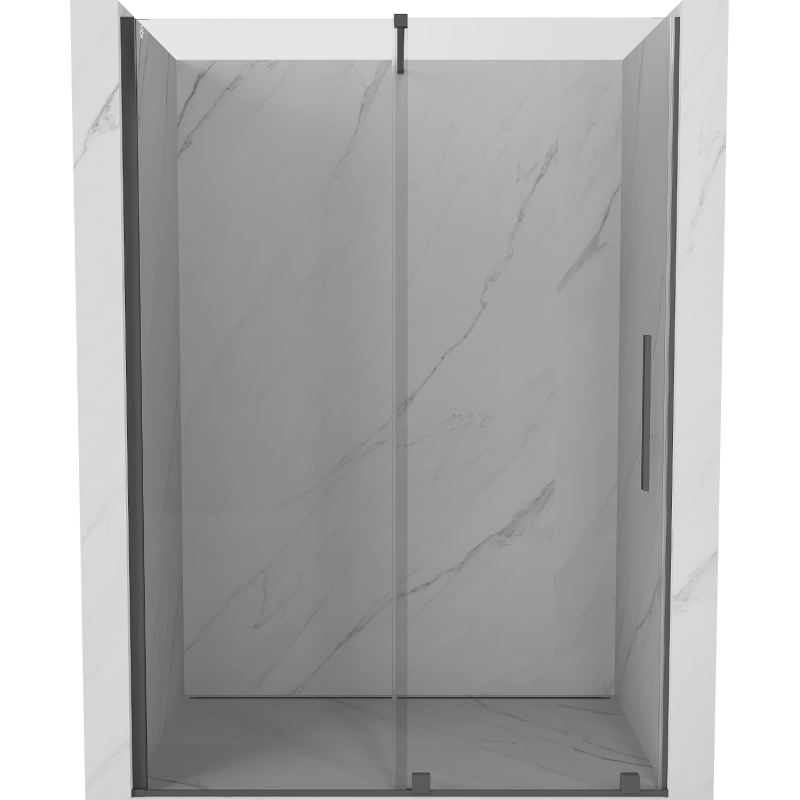 Mexen Velar porte de douche coulissante 140 cm, transparente, gris canon brossé - 871-140-000-01-66