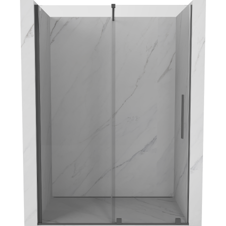 Mexen Velar porte de douche coulissante 140 cm, transparente, gris canon brossé - 871-140-000-01-66