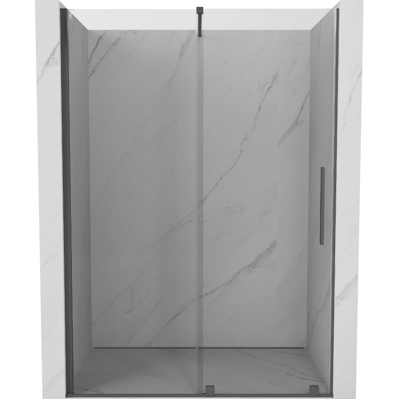 Mexen Velar porte de douche coulissante 160 cm, transparent, gris canon brossé - 871-160-000-01-66