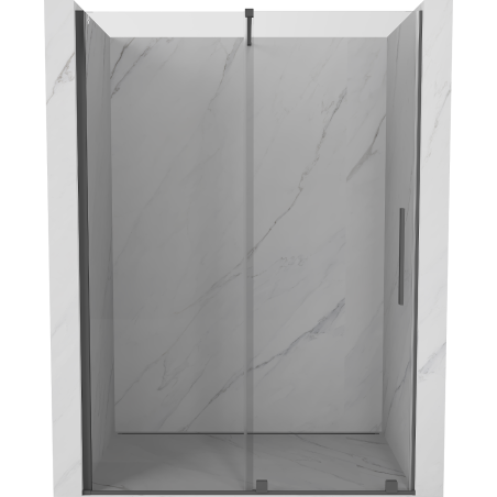 Mexen Velar porte de douche coulissante 160 cm, transparent, gris canon brossé - 871-160-000-01-66