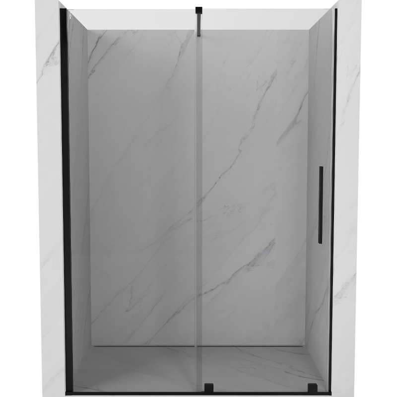 Mexen Velar portes de douche coulissantes 130 cm, transparentes, noires - 871-130-000-01-70