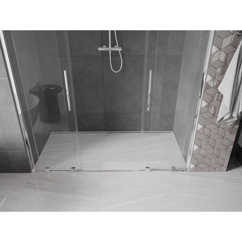 Mexen Velar Duo porte de douche coulissante 180 cm, transparent, chrome - 871-180-000-02-01