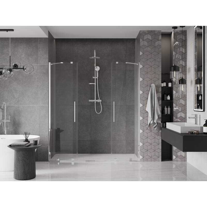 Mexen Velar Duo porte de douche coulissante 180 cm, transparent, chrome - 871-180-000-02-01