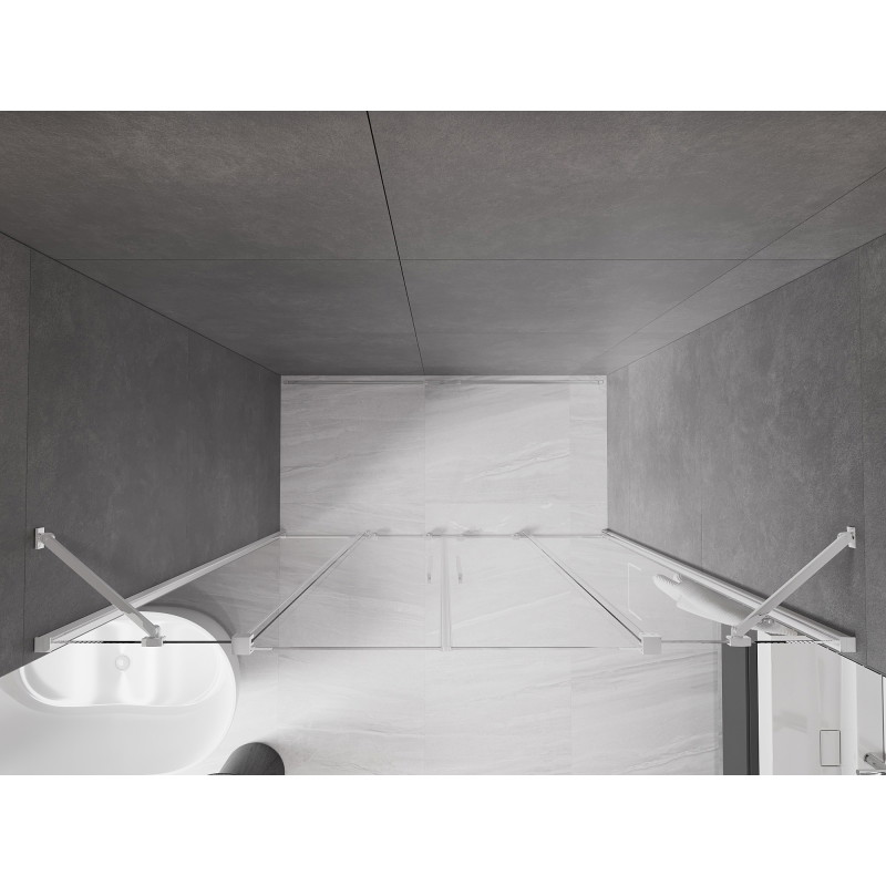 Mexen Velar Duo portes de douche coulissantes 180 cm, transparentes, chromées - 871-180-000-02-01