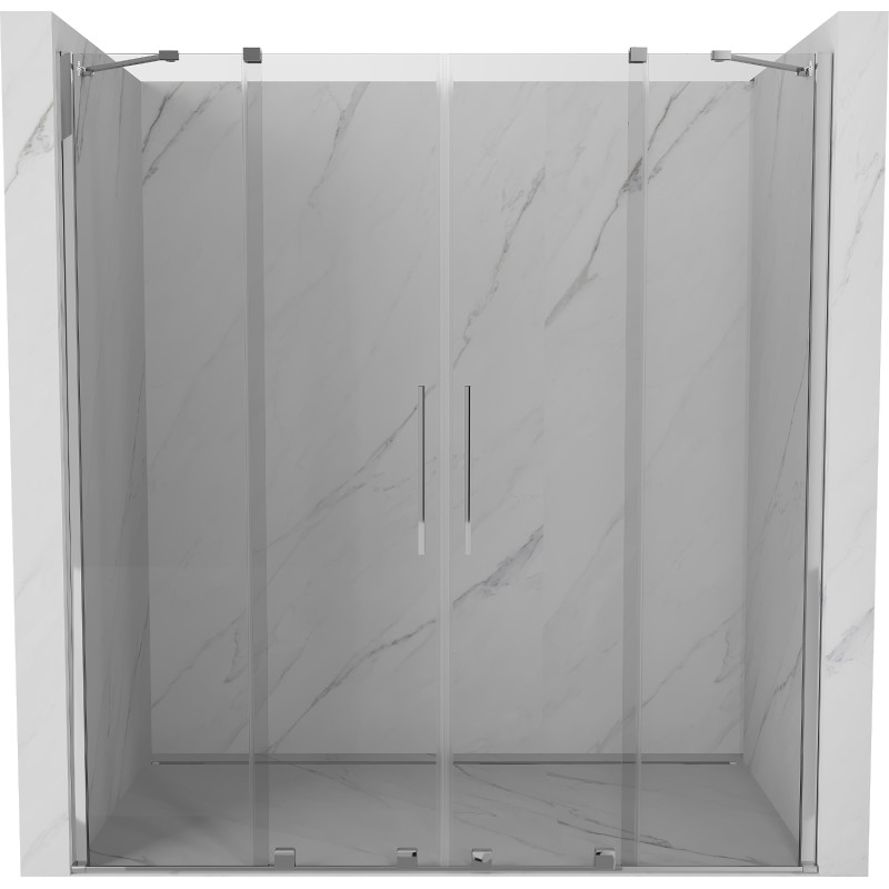 Mexen Velar Duo portes de douche coulissantes 200 cm, transparent, chrome - 871-200-000-02-01