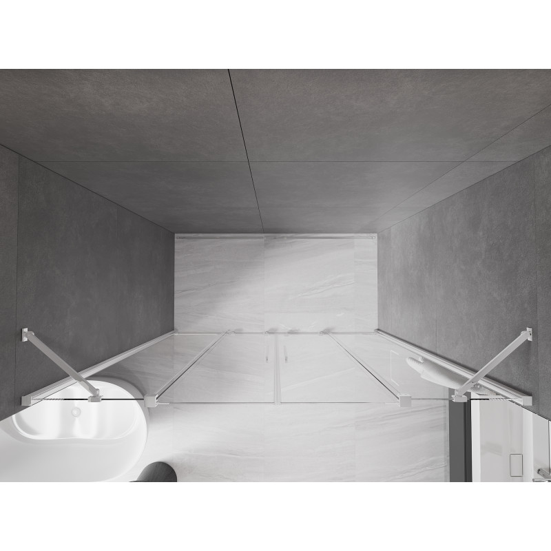 Mexen Velar Duo portes de douche coulissantes 200 cm, transparentes, chrome - 871-200-000-02-01