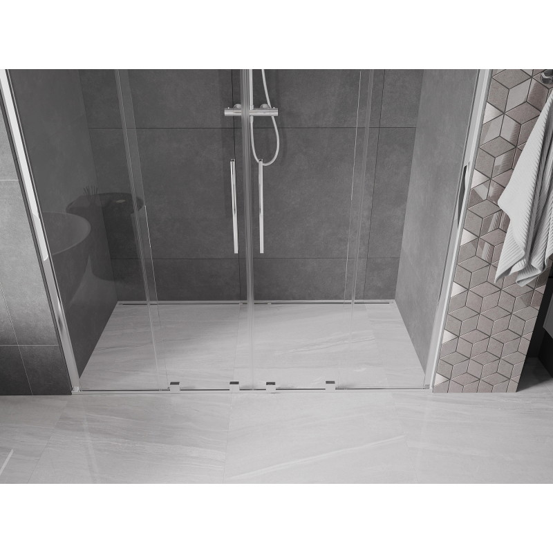 Mexen Velar Porte de douche coulissante Duo 170 cm, transparent, chrom - 871-170-000-02-01
