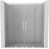 Mexen Velar Duo portes de douche coulissantes 200 cm, transparentes, blanches - 871-200-000-02-20