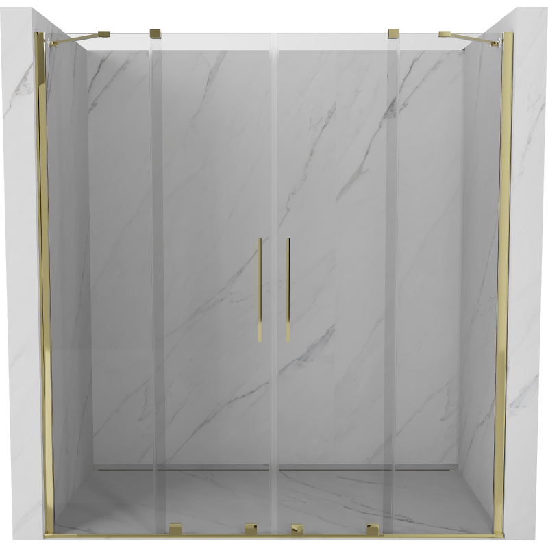 Mexen Velar Duo porte de douche coulissante 180 cm, transparent, doré - 871-180-000-02-50