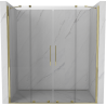 Mexen Velar Duo portes de douche coulissantes 180 cm, transparentes, dorées - 871-180-000-02-50