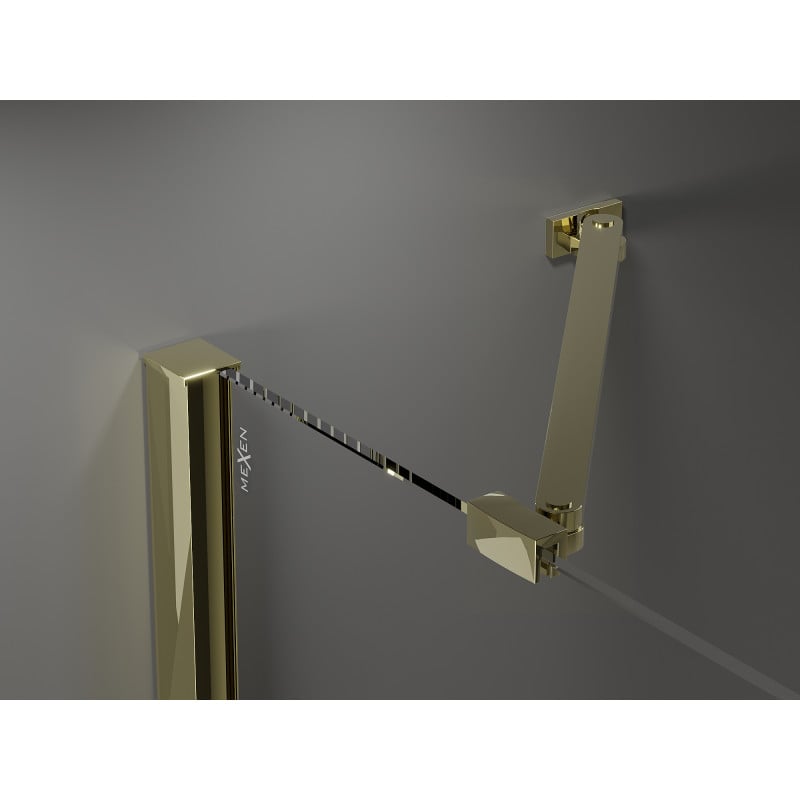 Mexen Velar Duo porte de douche coulissantes 180 cm, transparentes, dorées - 871-180-000-02-50