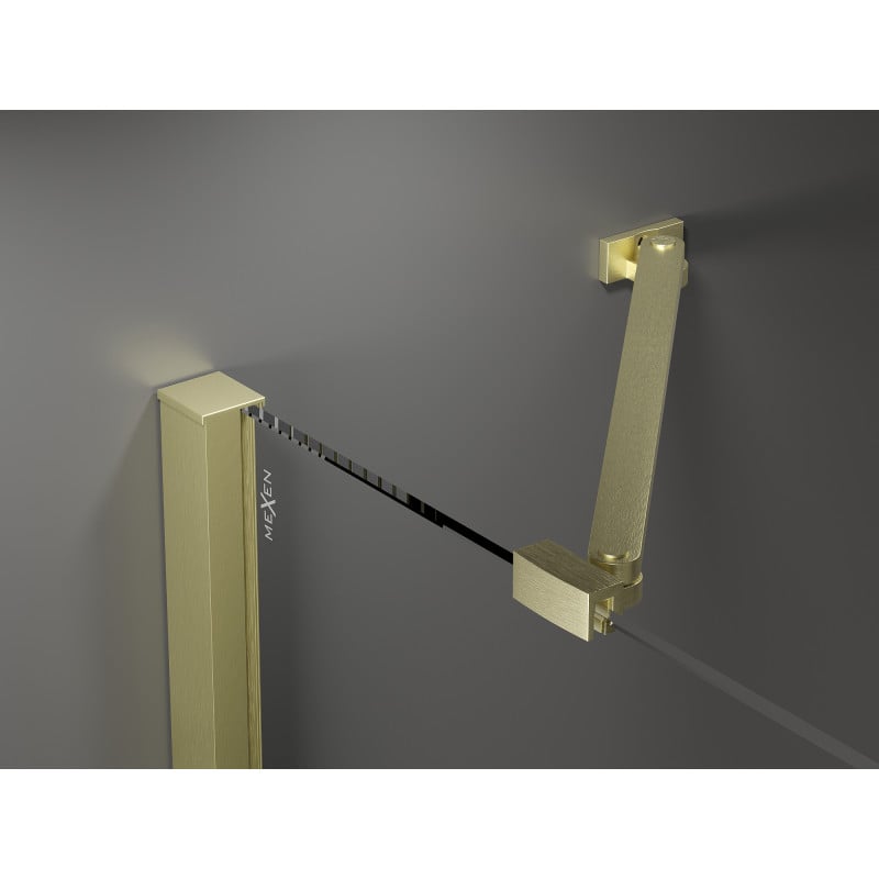Mexen Velar Duo porte de douche coulissante 170 cm, transparent, doré brossé - 871-170-000-02-55