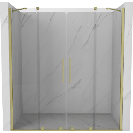 Mexen Velar Duo porte de douche coulissante 180 cm, transparent, or brossé - 871-180-000-02-55
