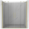 Mexen Velar Duo portes de douche coulissantes 180 cm, transparentes, or brossé - 871-180-000-02-55