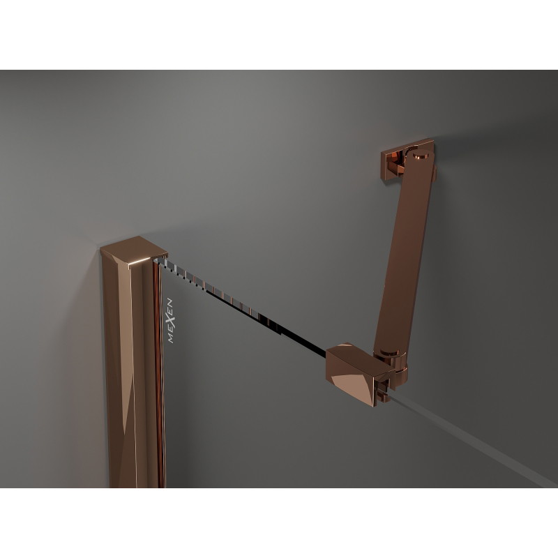 Mexen Velar Duo portes de douche coulissantes 180 cm, transparentes, or rose - 871-180-000-02-60