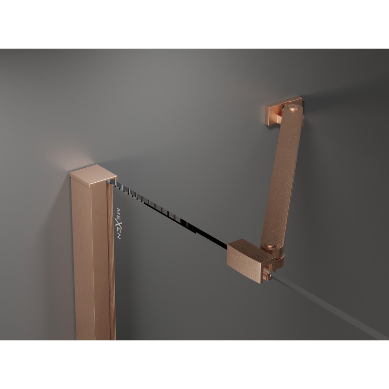 Mexen Velar Duo porte de douche coulissante 170 cm, transparent, cuivre brossé - 871-170-000-02-65