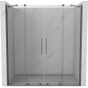Mexen Velar Duo portes de douche coulissantes 200 cm, transparent, gris canon brossé - 871-200-000-02-66