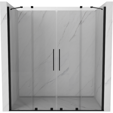 Mexen Velar Duo porte de douche coulissante 170 cm, transparent, noir - 871-170-000-02-70
