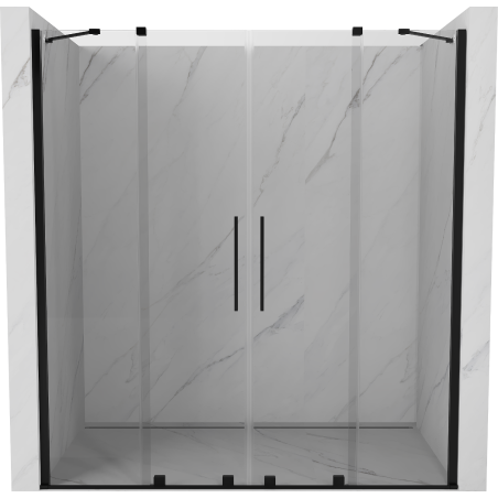Mexen Velar Duo porte de douche coulissante 180 cm, transparent, noir - 871-180-000-02-70