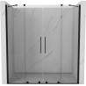 Mexen Velar Duo porte de douche coulissantes 200 cm, transparentes, noires - 871-200-000-02-70