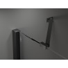 Mexen Velar Duo portes de douche coulissantes 200 cm, transparentes, noires - 871-200-000-02-70