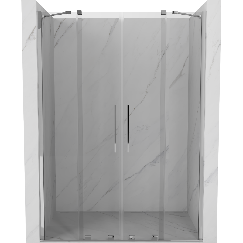 Mexen Velar Duo porte de douche coulissante 140 cm, transparent, chromé - 871-140-000-02-01