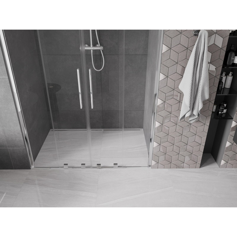 Mexen Velar Porte de douche coulissante Duo 150 cm, transparent, chromé - 871-150-000-02-01