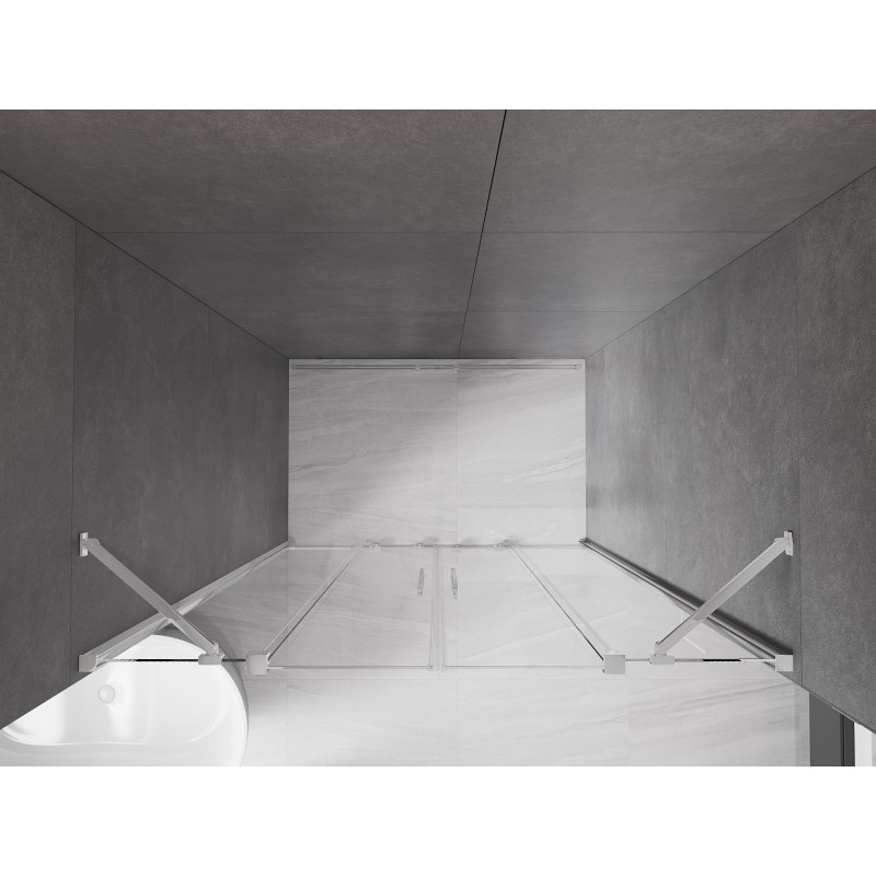 Mexen Velar Duo porte de douche coulissantes 160 cm, transparent, chrome - 871-160-000-02-01
