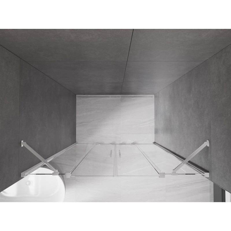 Mexen Velar Duo portes de douche coulissantes 160 cm, transparentes, chromées - 871-160-000-02-01