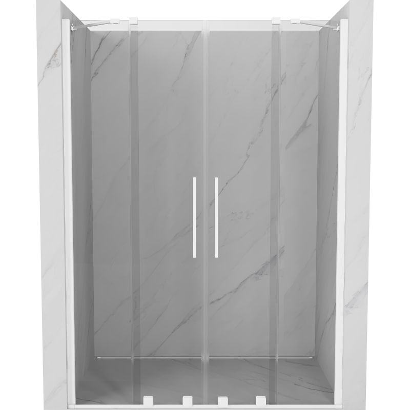 Mexen Velar Duo portes coulissantes 160 cm, transparent, blanc - 871-160-000-02-20