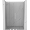 Mexen Velar Duo portes de douche coulissantes 160 cm, transparentes, blanches - 871-160-000-02-20