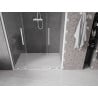 Mexen Velar Duo porte de douche coulissante 160 cm, transparent, blanc - 871-160-000-02-20