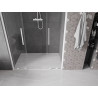 Mexen Velar Duo portes de douche coulissantes 160 cm, transparentes, blanches - 871-160-000-02-20