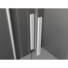 Mexen Velar Duo portes de douche coulissantes 160 cm, transparentes, blanches - 871-160-000-02-20