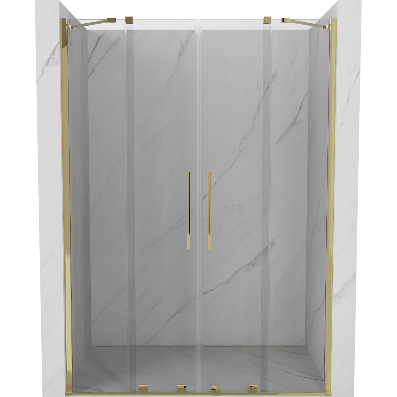 Mexen Velar Duo porte de douche coulissantes 140 cm, transparent, or - 871-140-000-02-50
