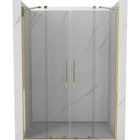 Mexen Velar Duo portes de douche coulissantes 150 cm, transparentes, dorées - 871-150-000-02-50