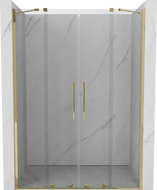 Mexen Velar Paire de portes de douche coulissantes 150 cm, transparentes, dorées - 871-150-000-02-50