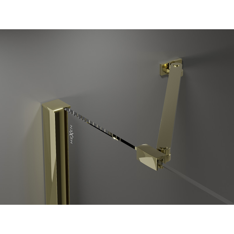 Mexen Velar Duo porte de douche coulissante 160 cm, transparentes, dorées - 871-160-000-02-50