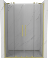 Mexen Velar Duo porte de douche coulissante 140 cm, transparent, or brossé - 871-140-000-02-55