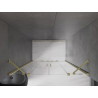Mexen Velar Duo portes de douche coulissantes 150 cm, transparentes, or brossé - 871-150-000-02-55