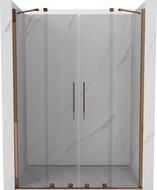 Mexen Velar Duo portes de douche coulissantes 150 cm, transparent, or rose - 871-150-000-02-60