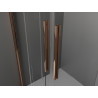 Mexen Velar Duo portes de douche coulissantes 160 cm, transparentes, or rose - 871-160-000-02-60