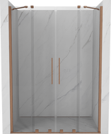 Mexen Velar Porte de douche coulissante duo 160 cm, transparent, cuivre brossé - 871-160-000-02-65