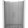 Mexen Velar Duo porte de douche coulissante 140 cm, transparent, gris canon brossé - 871-140-000-02-66