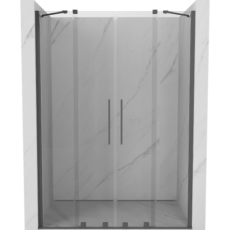 Mexen Velar Duo portes de douche coulissantes 150 cm, transparentes, gris canon brossé - 871-150-000-02-66