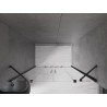 Mexen Velar Duo portes de douche coulissantes 140 cm, transparentes, noires - 871-140-000-02-70