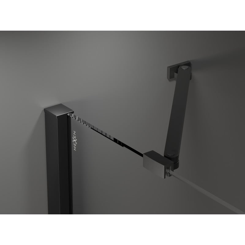 Mexen Velar Duo porte de douche coulissante 150 cm, transparent, noir - 871-150-000-02-70